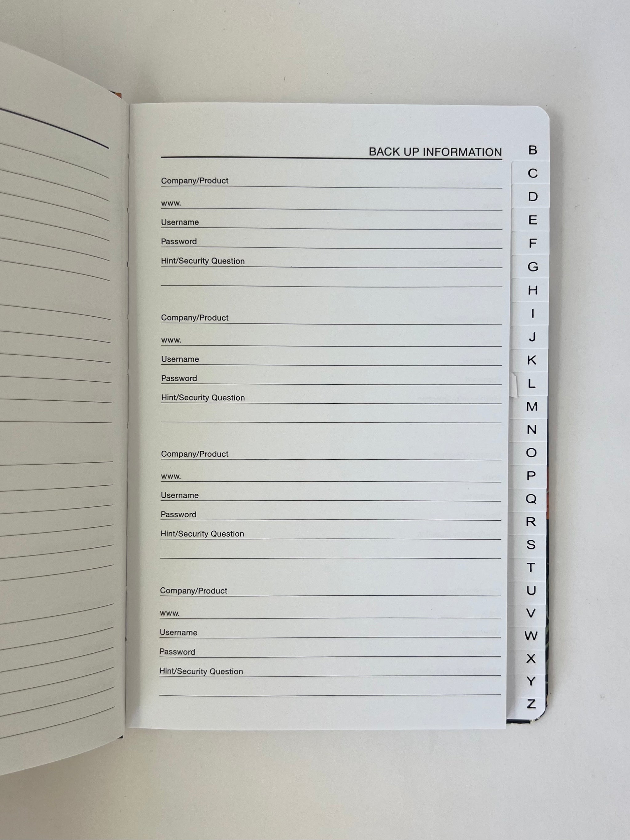 Memory Re-Booted Password Reminder Book - View #11