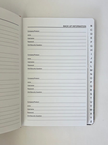 Password Book - A5 French Blue