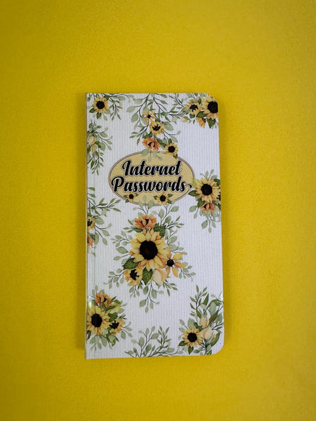 Password Book - Slim Sunflowers