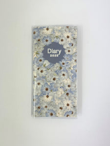 2025 Softcover Pocket Diary - Week to View - Blue Petals