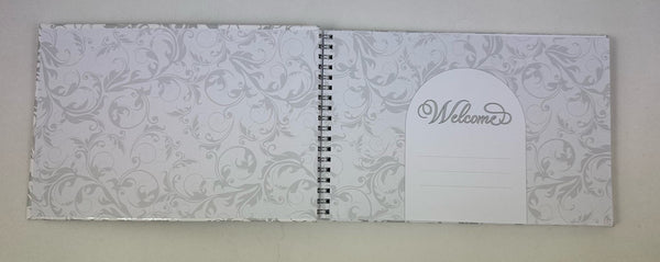 Guest Book  - Silver Linework