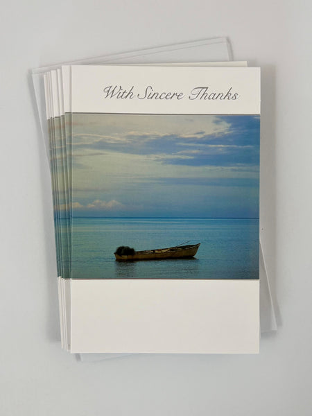 Sympathy Thank You Card Set - Rowboat