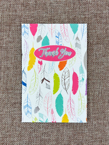 Thank You Card Set - Feathers