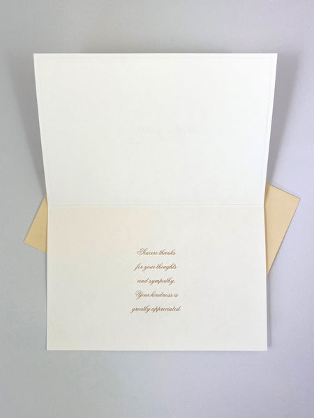 Sympathy Thank You Card Set - Gold