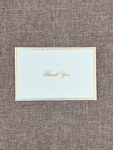 Sympathy Thank You Card Set - Gold