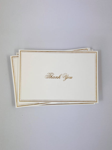 Sympathy Thank You Card Set - Gold