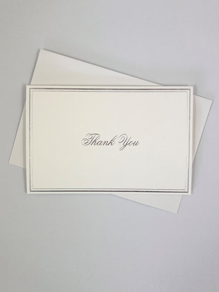 Thank You Card Set - Silver