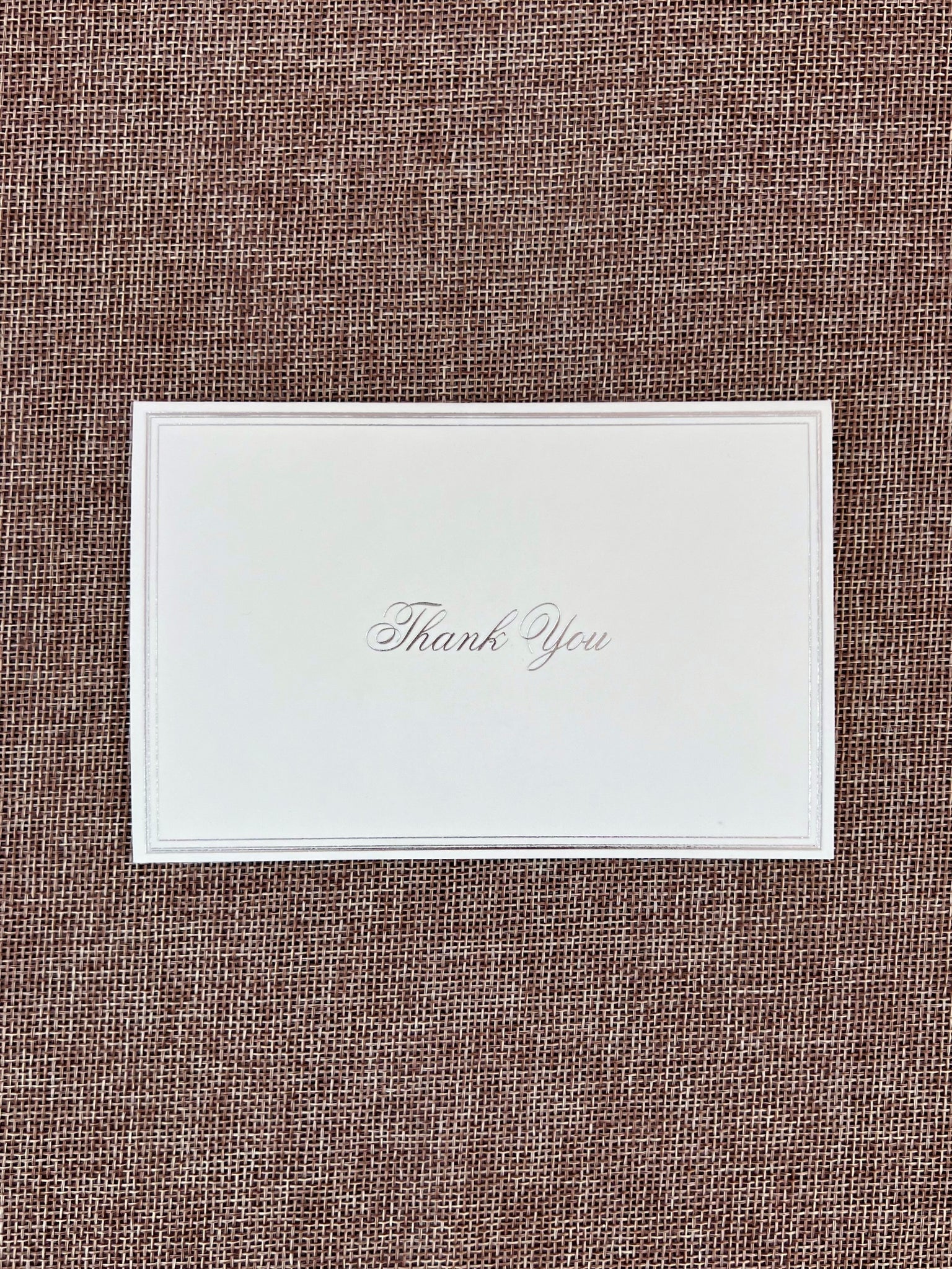 Thank You Card Set - Silver