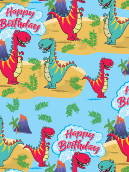 Gift Wrap - Dinosaur Birthday