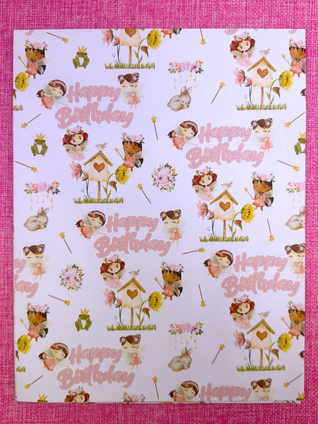 Gift Wrap - Fairy Garden