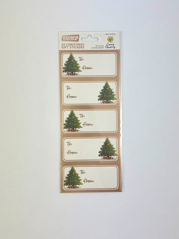 Christmas Label - Traditional Tree