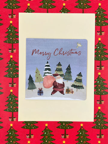 Christmas Card Square Pack - Santa Forest