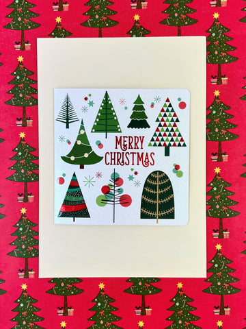 Christmas Card Square Pack - Trees