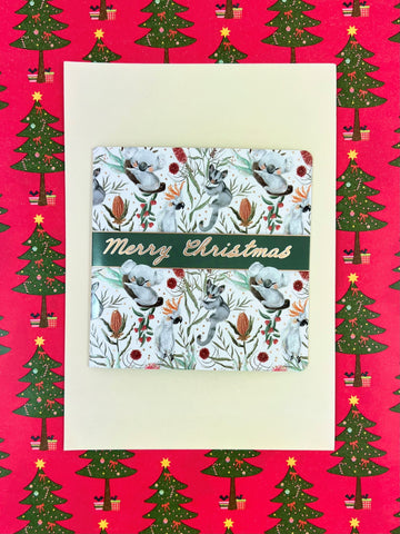 Christmas Card Square Pack - Bush Animals