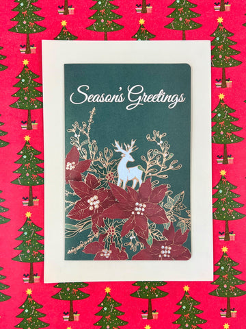 Christmas Card Pack - Poinsettia