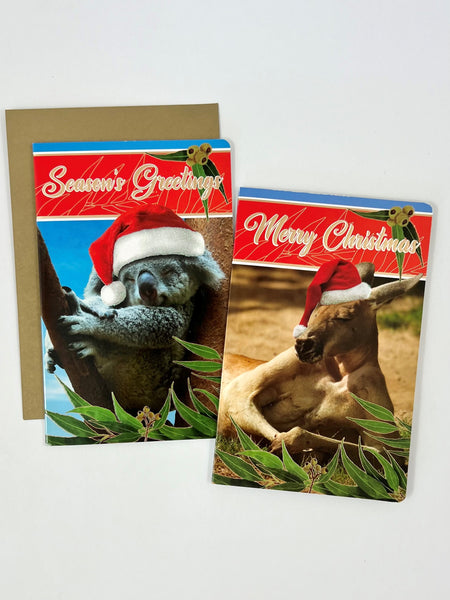 Christmas Card Pack - Kangaroo/Koala