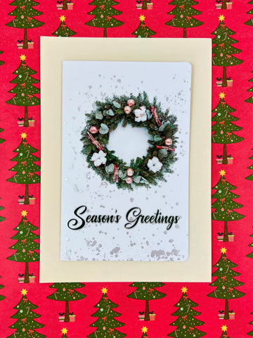 Christmas Card Pack - Silver Wreath