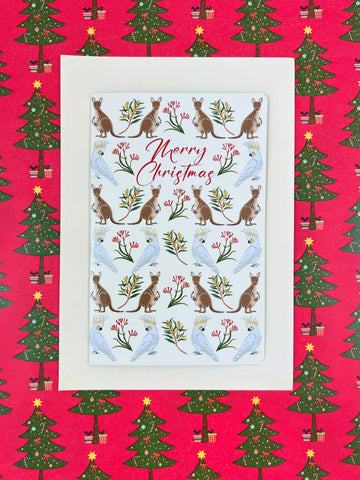 Christmas Card Pack - Kangaroo & Wattle