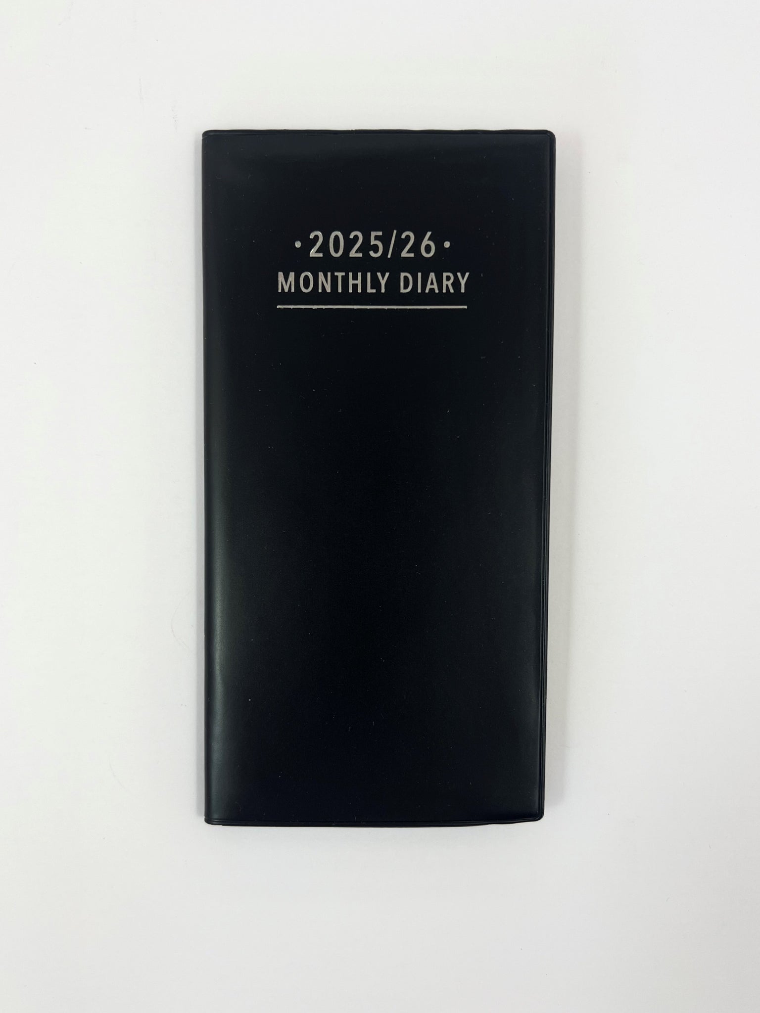 2025/26 Monthly Softcover Purse Diary -  Black