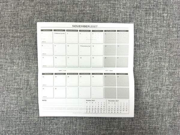 2027/28 Monthly Diary - Aqua Bloom