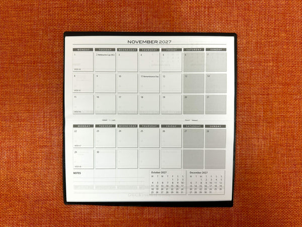 2027/28 Monthly Diary - Black