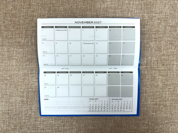 2027/28 Monthly Diary - Indigo
