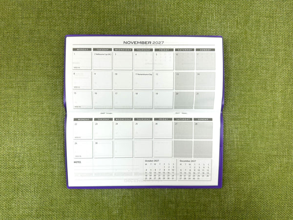 2027/28 Monthly Diary - Purple