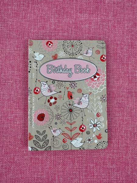 Birthday Book - Pink Birdies