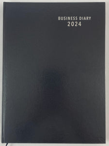 2024 'Business Basics' Diary A4 Day to a Page - Black