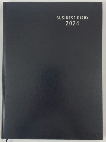 2024 'Business Basics' Diary A5 Day to a Page - Black