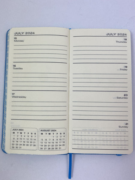 2024 Purse Diary with Pen - Blue