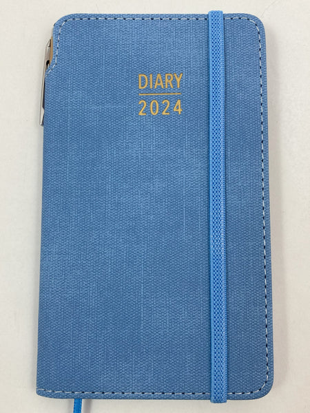 2024 Purse Diary with Pen - Blue