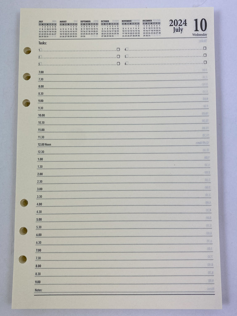 Filofax A5 week on one page with notes 2024 diary