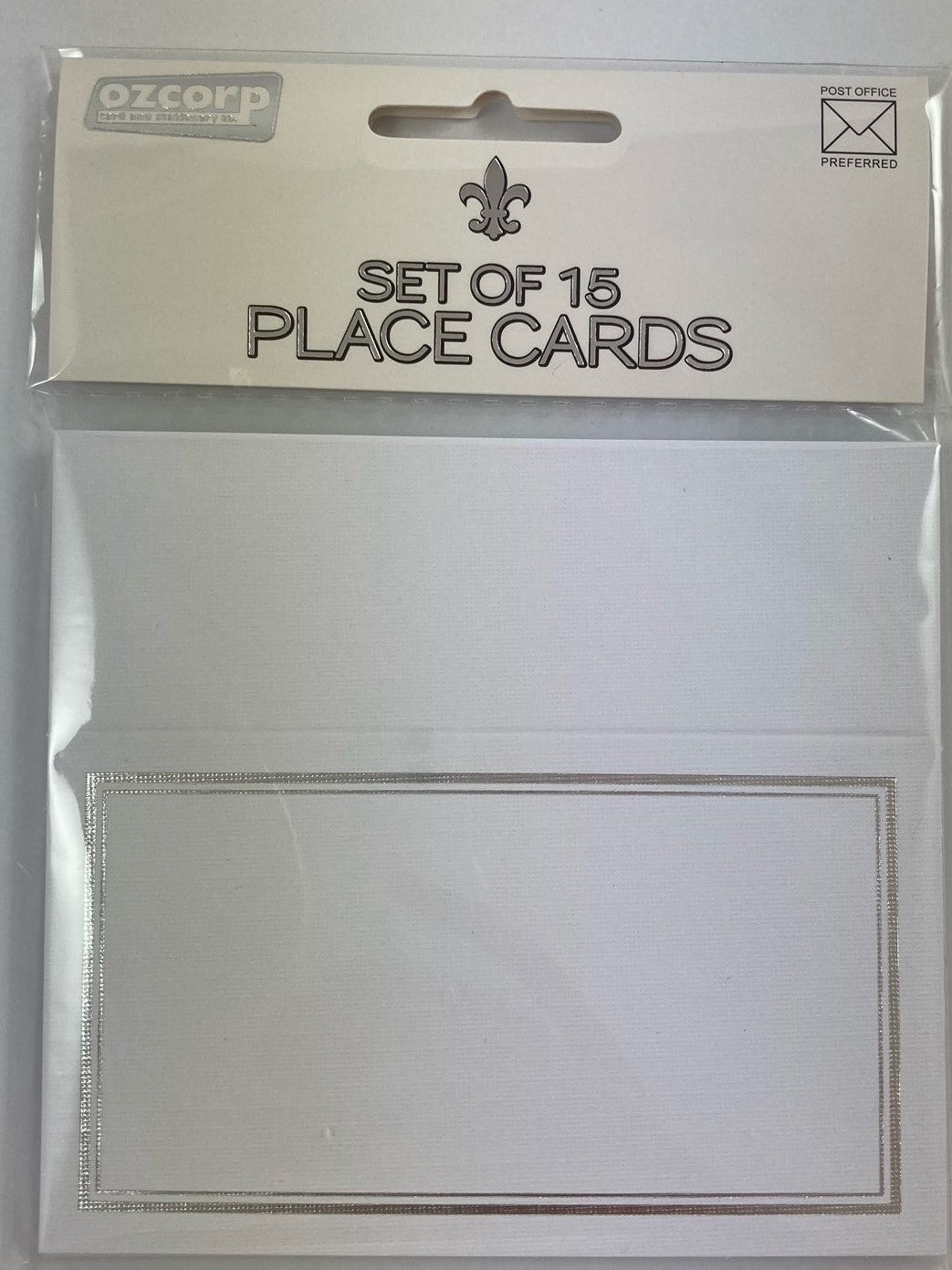 Placecard - Silver Border
