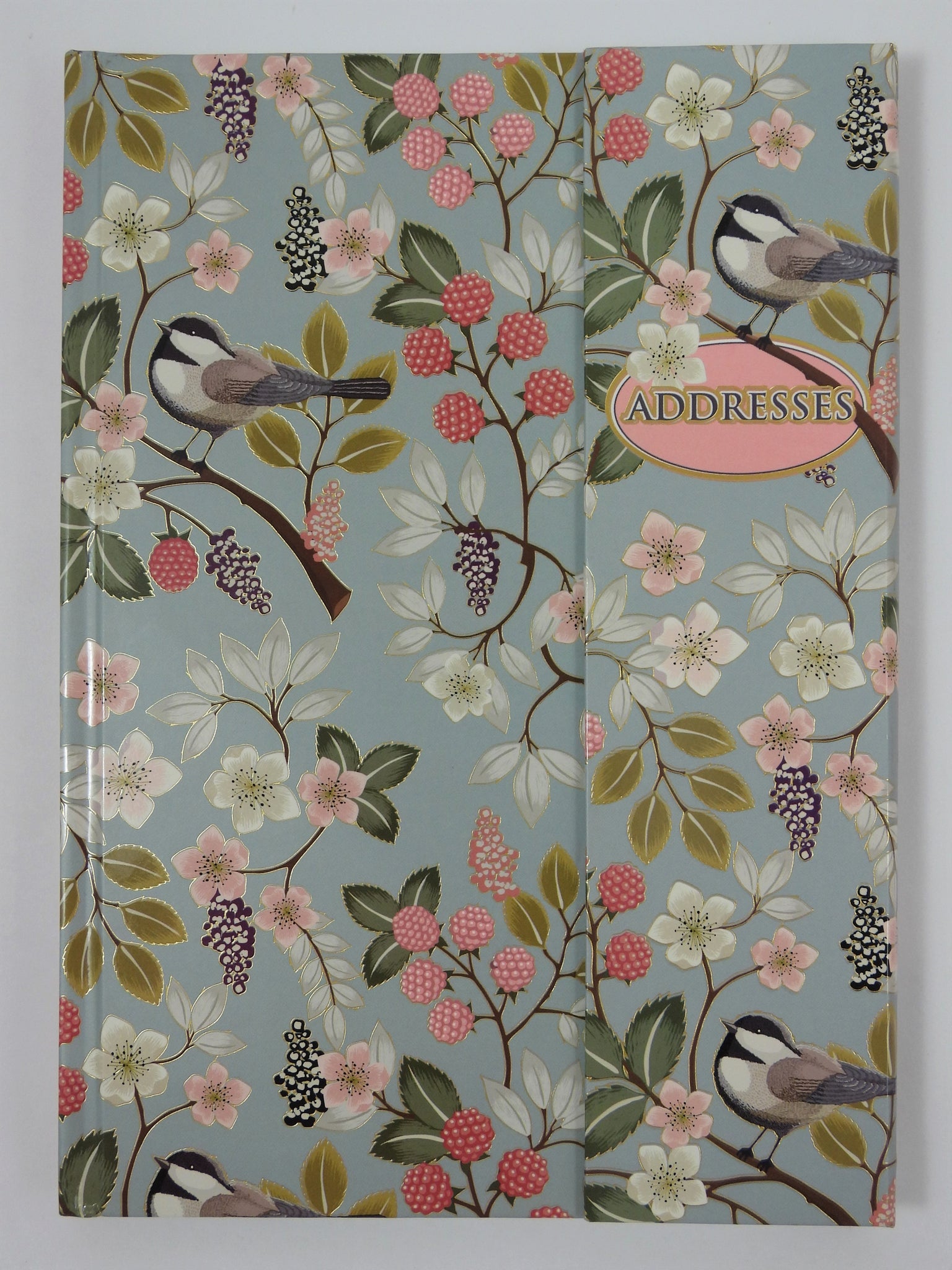 A5 Address Book Flip Cover - Birds & Berries