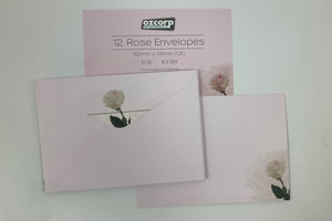 Envelope Set of 12 - Pink Rose