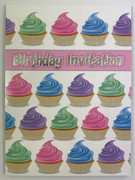 Invitation Pad - Pastel Cupcakes