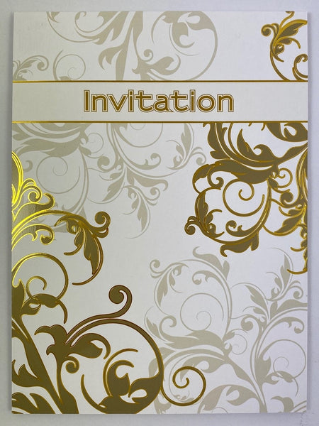 Invitation Pad - Gold Swirl