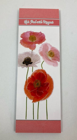 Magnetic List Pad - Poppies