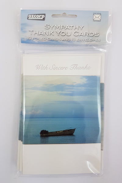 Sympathy Thank You Card Set - Rowboat