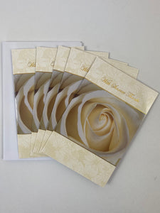 Sympathy Thank You Card Set - Cream Rose