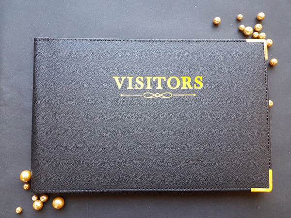 Visitors Book with Gold Corners