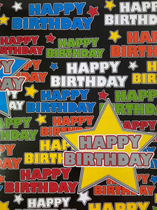 Gift Wrap - Multi Happy Birthday