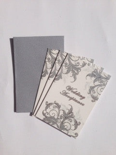 Acceptance Cards Silver Swirl - Wedding